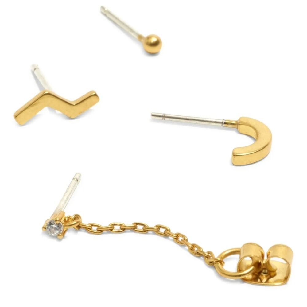 NWT Madewell Zigzag Earring Set